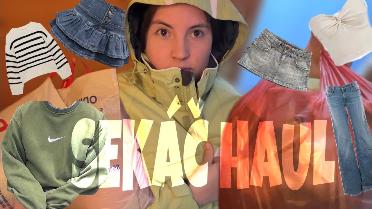 Obří Try On HAUL ze sekáče/ Thrift haul po Vánocích, slevy, outdoorový a vintage oblečení