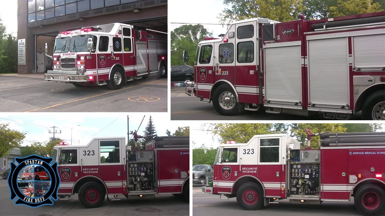 Saint-Constant l Cheif 123, pumper 223 and pumper 323 responding