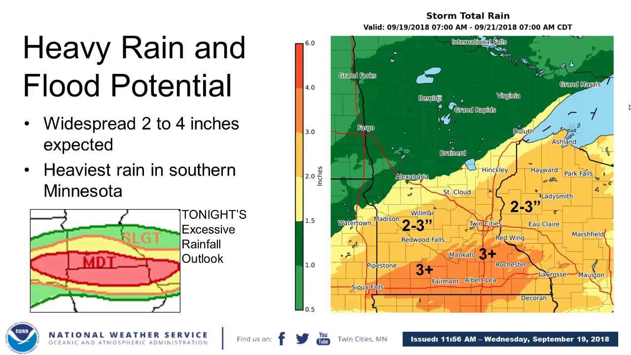 Decision Support Weather Briefing for Heavy Rain & Severe Weather, September 19-20, 2018