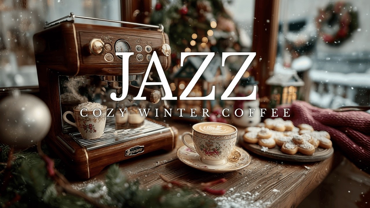 Cozy Winter Jazz Piano for Snowy Mornings ~ Relaksująca atmosfera kawiarni