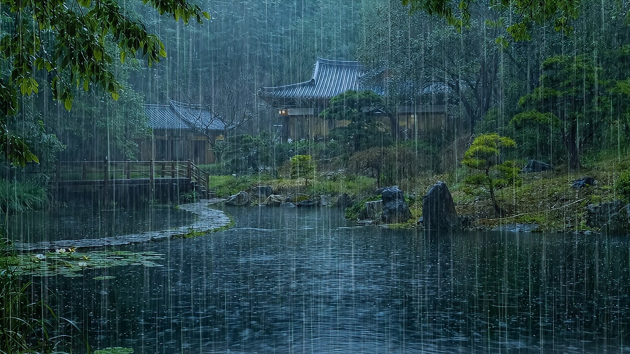 Unlock DEEP SLEEP Instantly with Rainfall on Little River | ASMR Gentle Forest Rain for Insomnia