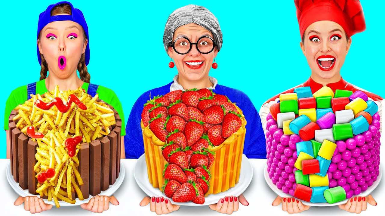 Кулинарный Челлендж: Я против Бабушки | Смешные Рецепты с Едой BaRaDa Challenge