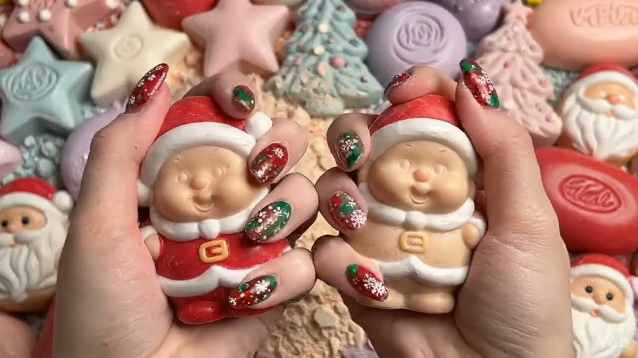 🎄🎅 Christmas Soap Crushing ASMR | Soft & Satisfying Sounds