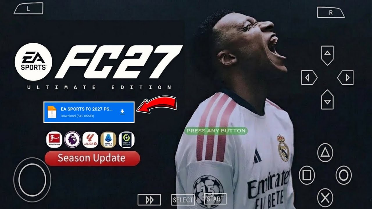 FIFA 2027 PSP Android Offline Kamera PS5 | EA FC 27 PPSSPP Aktualizacja Ligi Mistrz&oacute;w 🔥