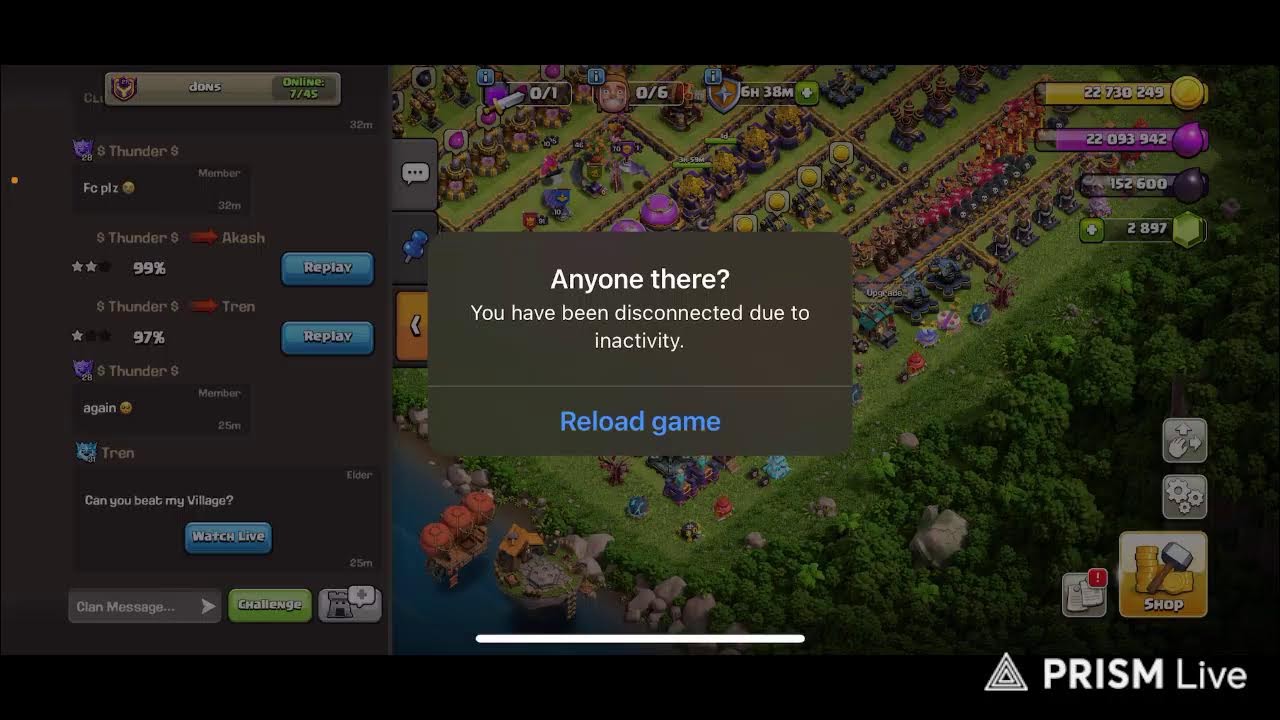 clash of clans live clan