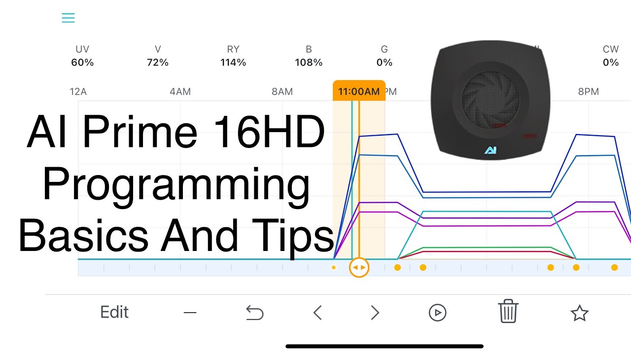 AI Prime 16HD Program Build Basics & Tips myAI App Hydra Aquaillumination Reef LED Light Coral