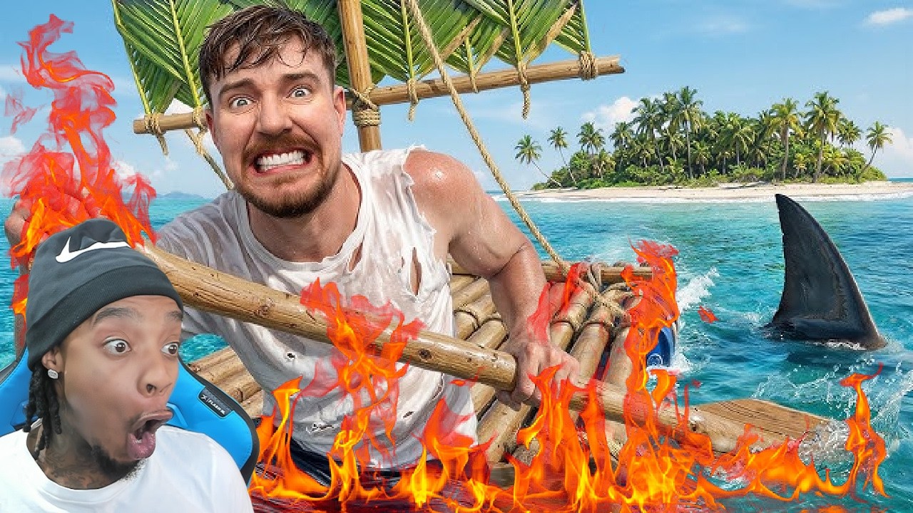 FlightReacts To MrBeast Trapped On An Island Until I Build A Boat!