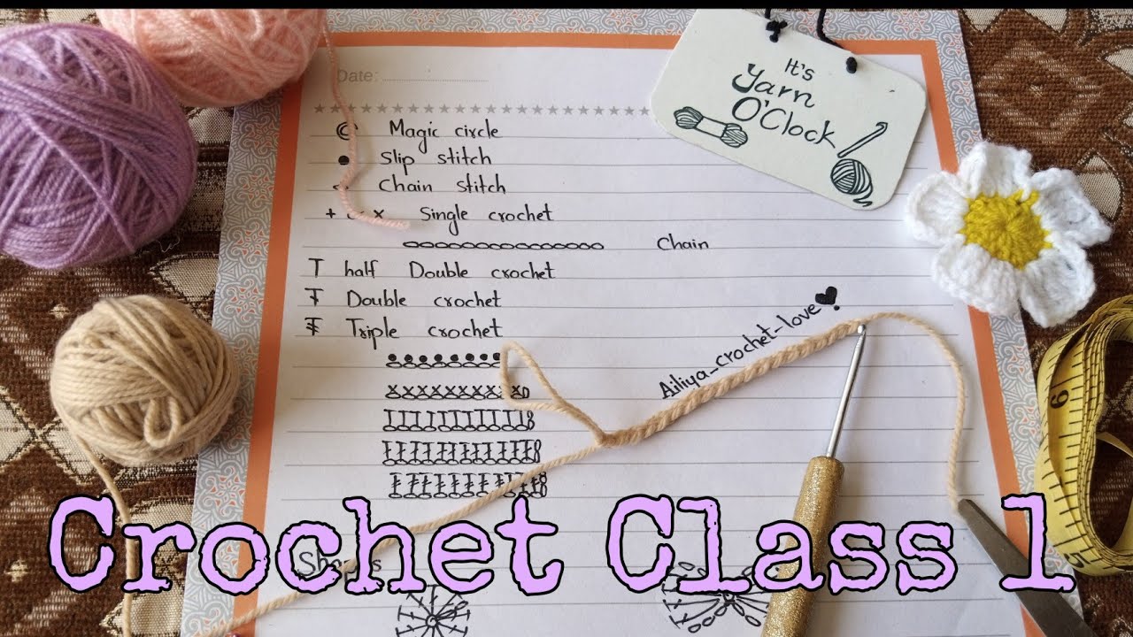 Crochet for beginners | Crochet Class 1 | Crochet tutorial in Hindi and urdu.