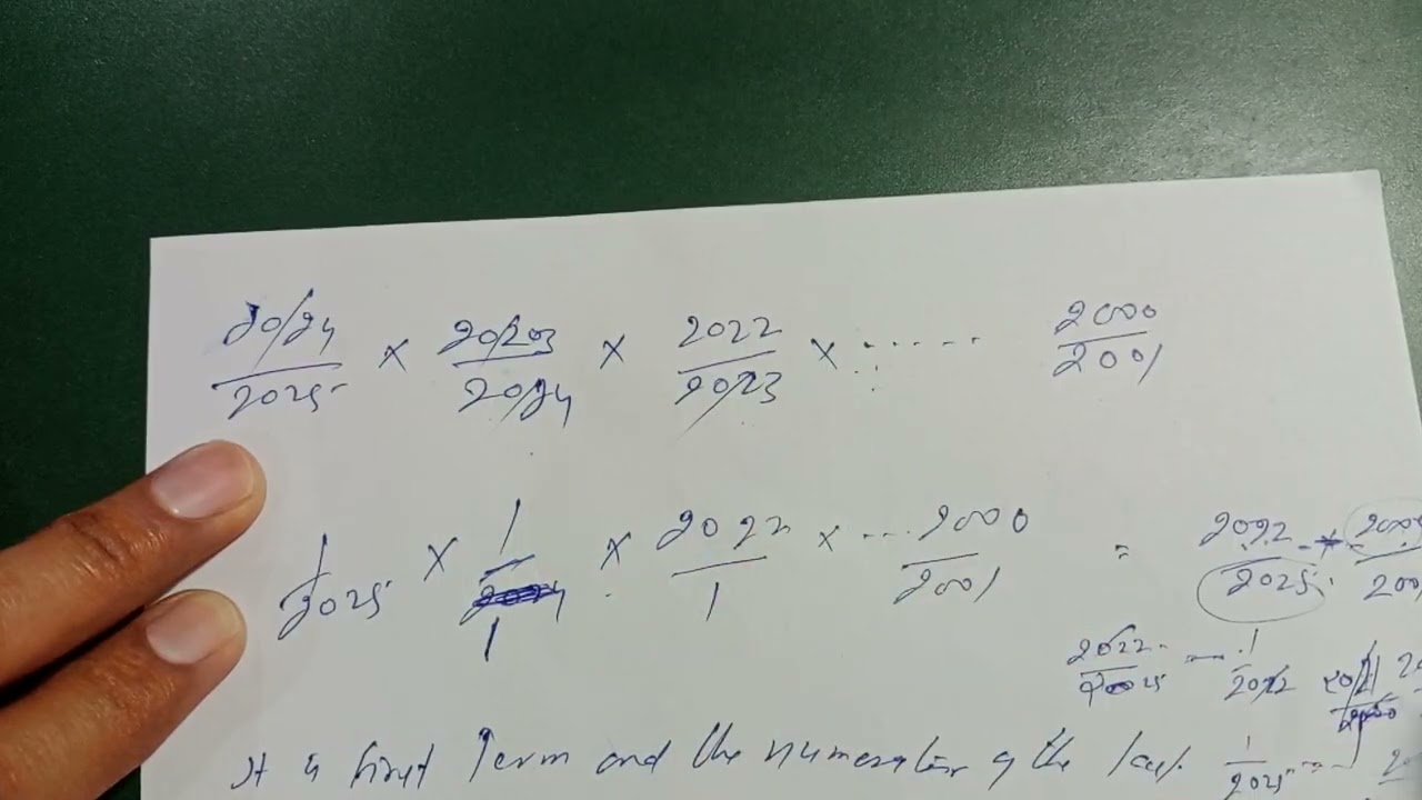 The value of (1-1/2025)(1-1/2024)(1-1/2023)......(1-1/2001) Is