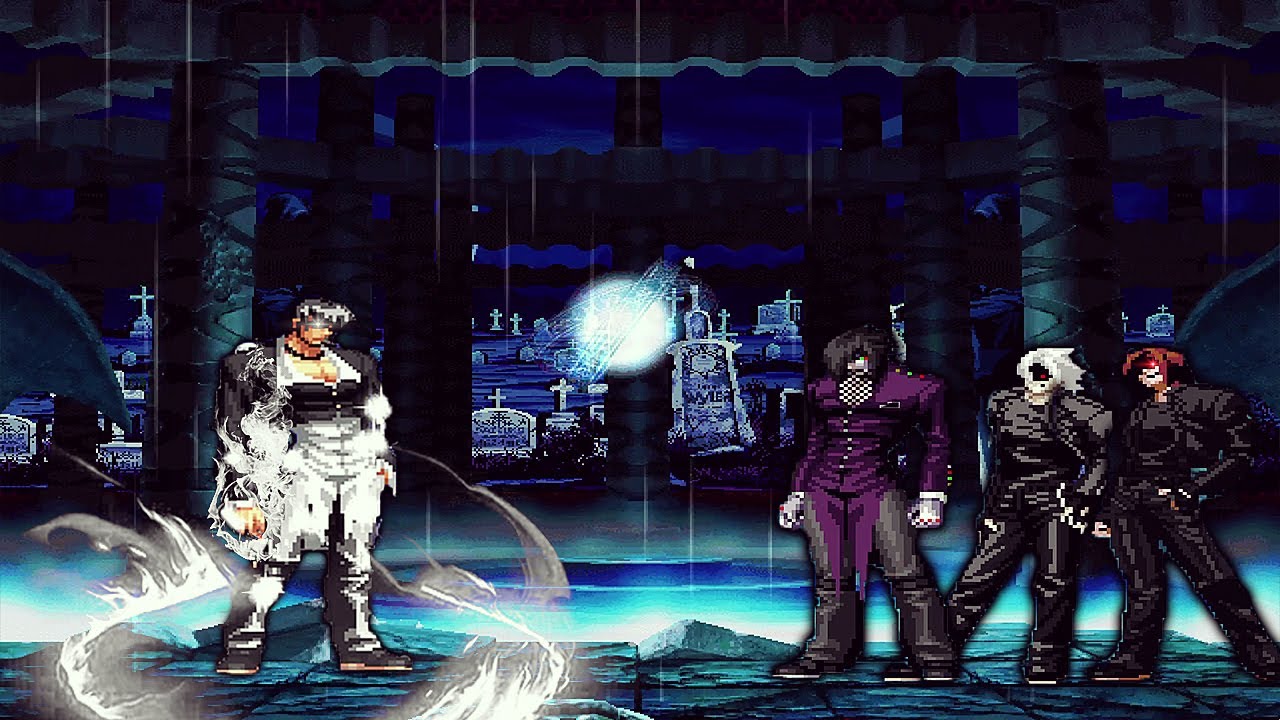 [KOF Mugen] Boss Orochi Iori Vs Orochi Element Team