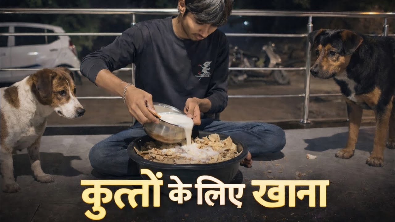 कुत्तों के लिए प्यार से खाना बनाया 🐕🙏