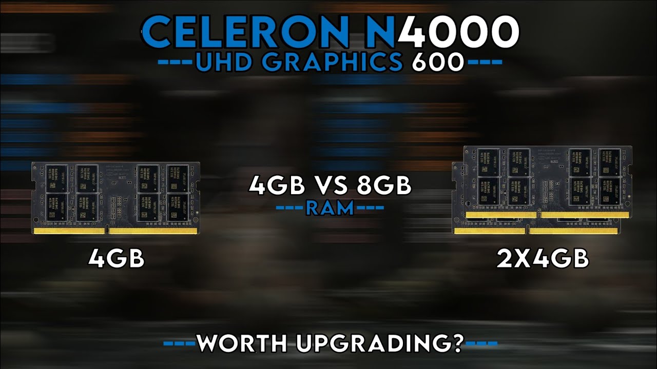 4GB vs 8GB RAM on Celeron N4000 + UHD 600 - Test in 10 Games | Worth Upgrading?