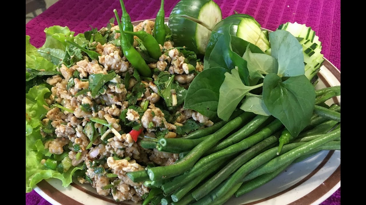 How to make Larb Kai chicken salad ລາບໄກ້ (LAO FOOD)Home made by Kaysone