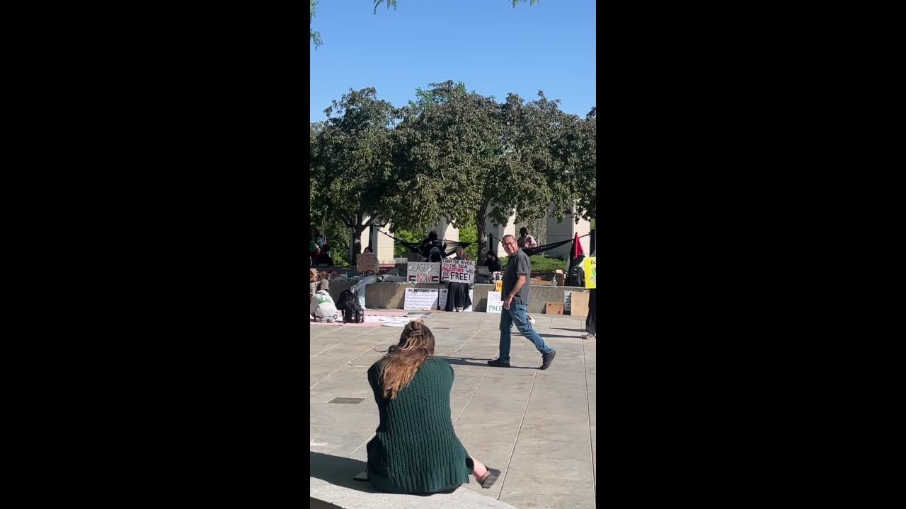 Pro-Palestine protesters chant at UNL