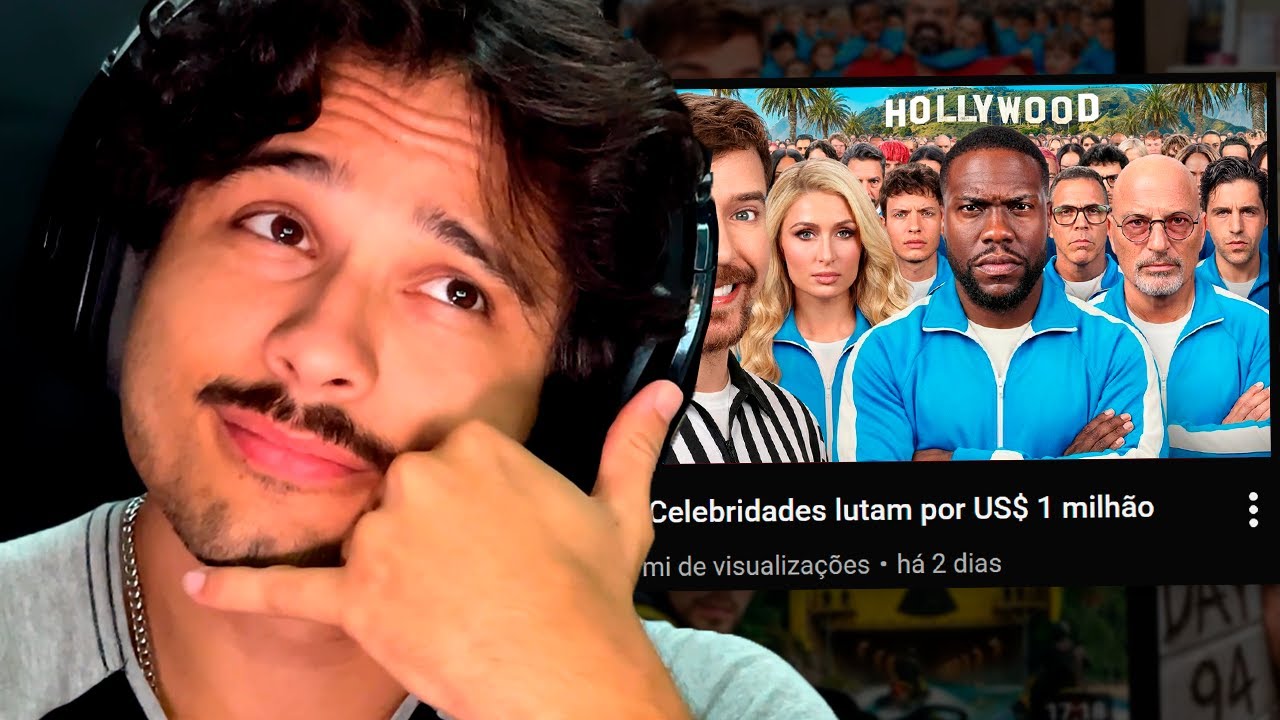 famosos ricos lutando pra conseguir atenção do MrBeastkk