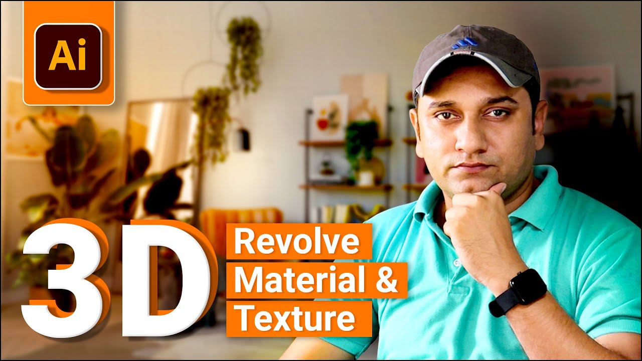 3D Revolve, Material & Texture in Adobe Illustrator | Hindi | Class - 4
