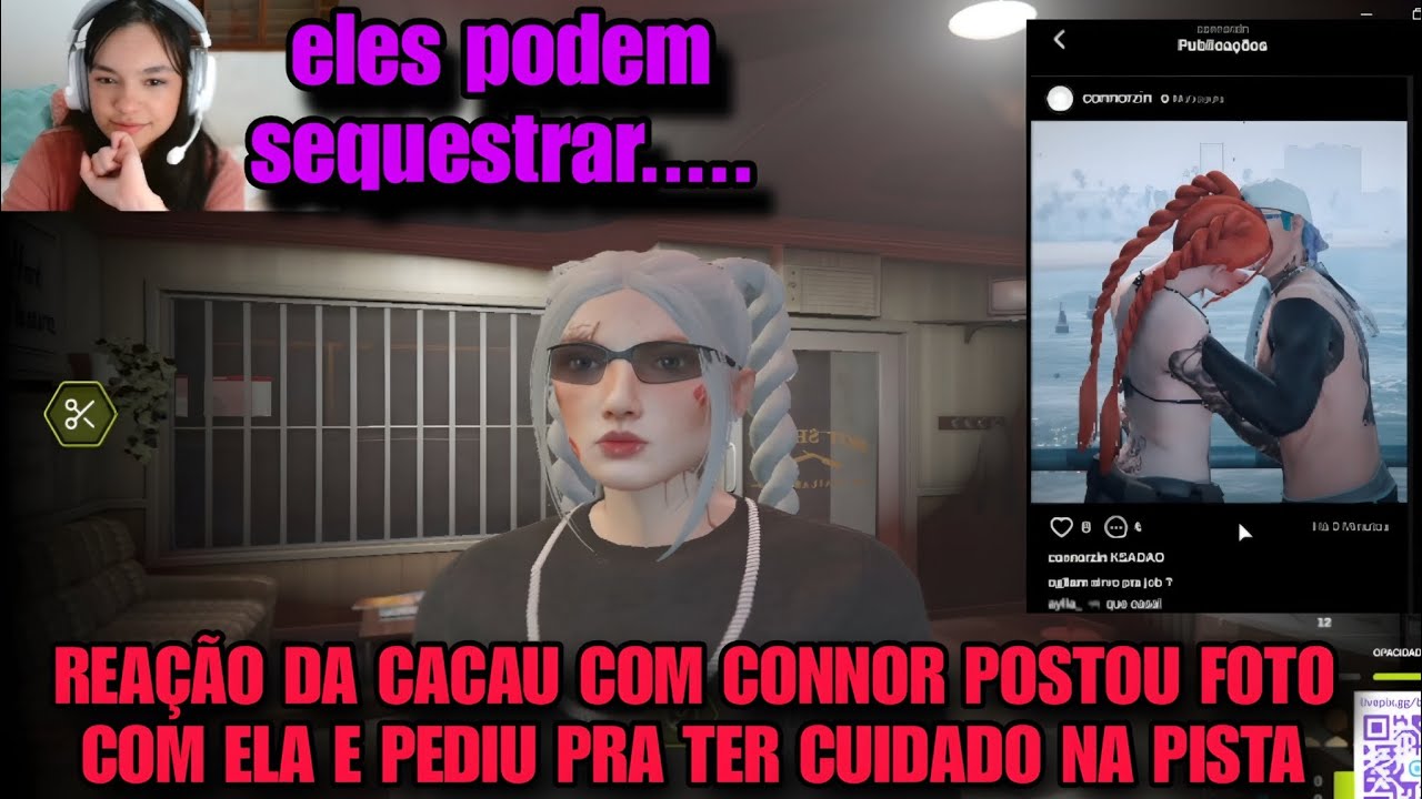 REAÇÃO DA CACAU COM CONNOR POSTOU FOTO COM ELA E PEDIU PRA TER CUIDADO NA PISTA 