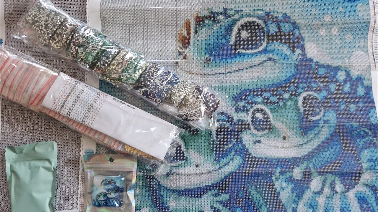 DieHobbyecke Familie Gecko + Mystery 18  by DiamondpaintingBee SPOILER  Unboxing Diamond Painting