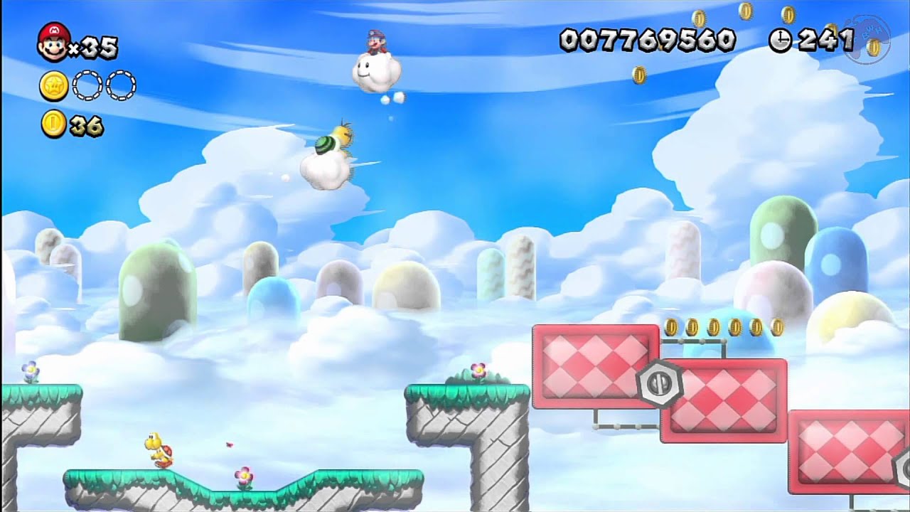 Superstar Road-7 Lakitu Lakitu Lakitu [New Super Mario Bros Wii U]