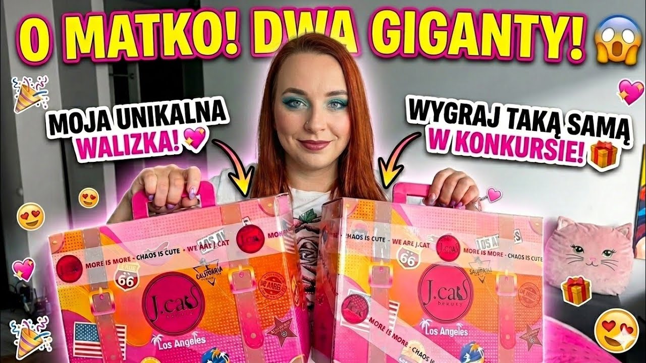 Dostałam walizkę pełną kosmetyk&oacute;w! Druga walizka do wygrania dla was 🥰 😱 Unboxing J.Cat Beauty  🎁