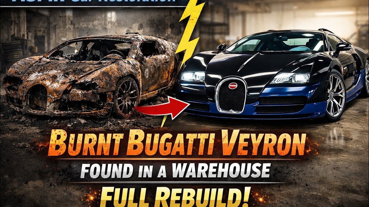 Bughatti Car Restoration | Bugatti Veyron Found Burnt in a Warehouse – Full Rebuild