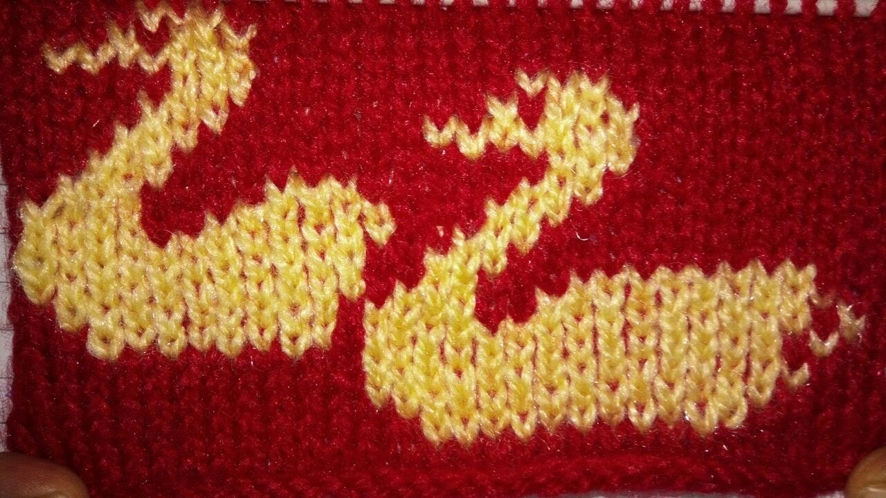 Easy two color design for kids sweater( duck design)| Hindi