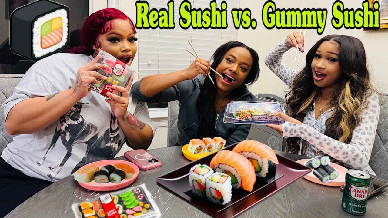 Real Sushi vs  Gummy Sushi
