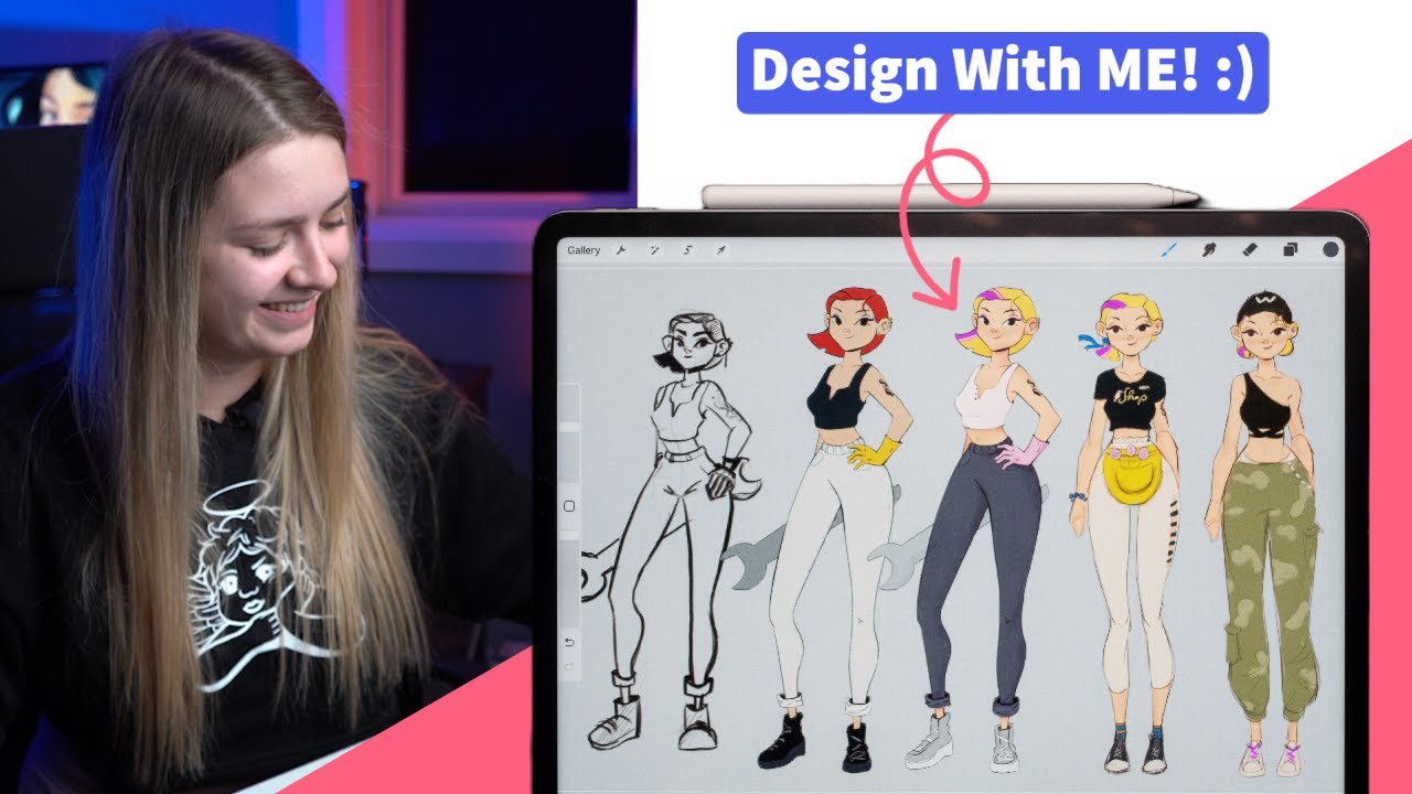 Designing a Character in Procreate - following Magdalina Dianova's Tips