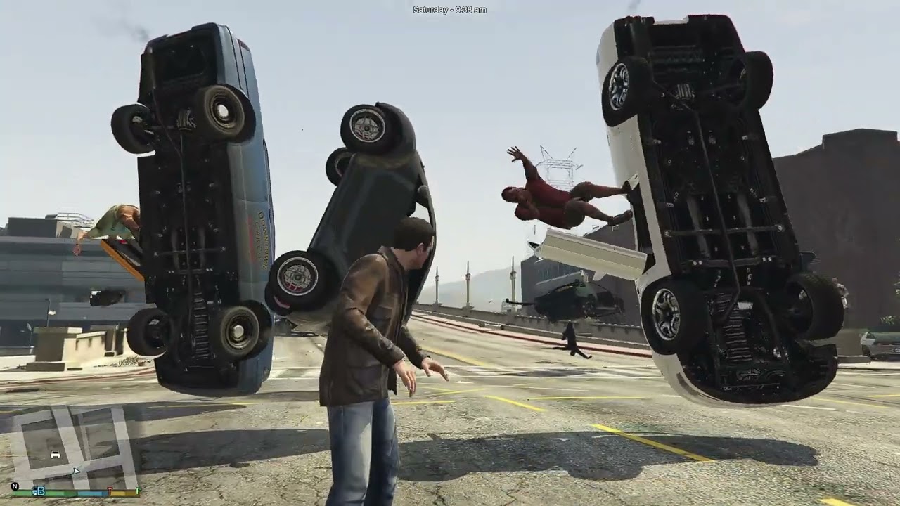 having fun with a mod menu on Gta 5 its like playing director mode but on story mode