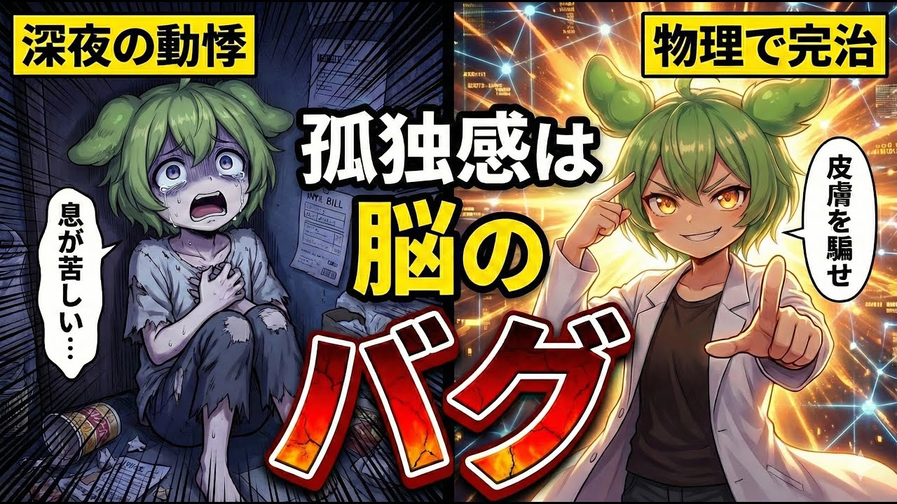 【脳科学】孤独感はただの「脳のバグ」です。秒で不安を消す物理ハック5選【皮膚の飢餓】【ずんだもん＆ゆっくり解説】