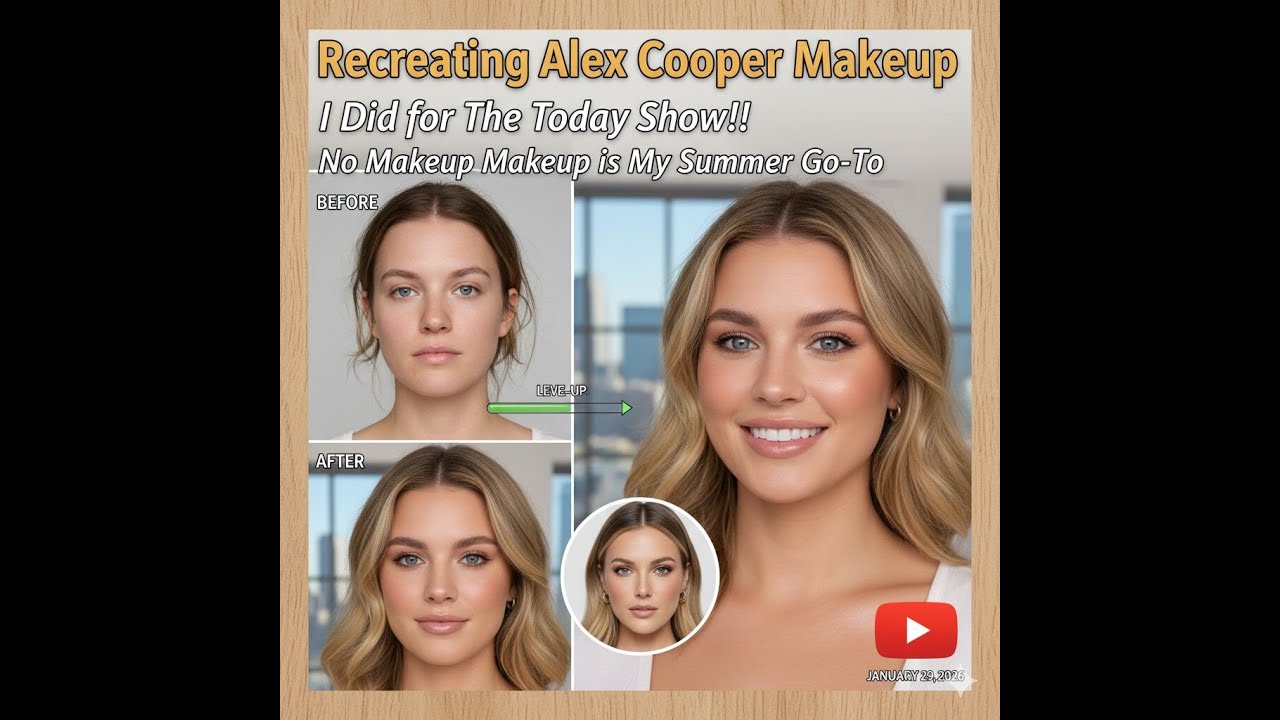recreating alex cooper makeup i did for the today show!! No makeup makeup is my summer go to 🤍