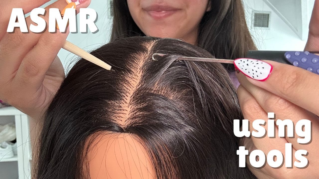 ASMR SCALP CHECK AND PICKING WITH TOOLS