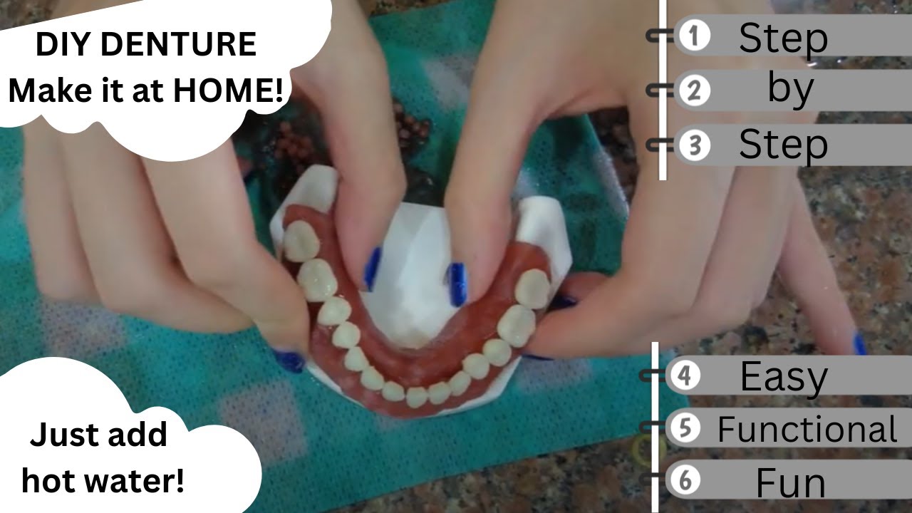HOMEMADE DENTURE DIY Tutorial EASY, FUN which WORKS