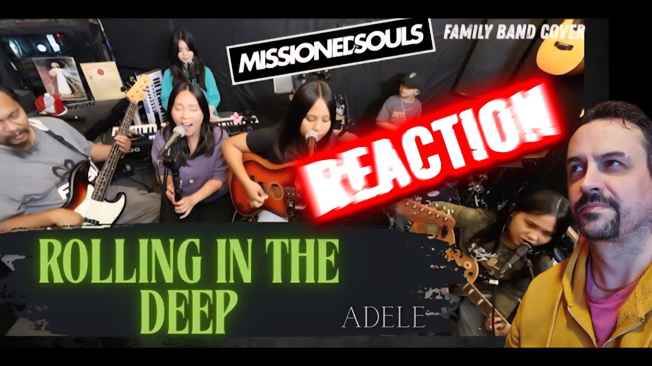 Rolling in the Deep by Adele  Missioned Souls  family band studio cover REACTION