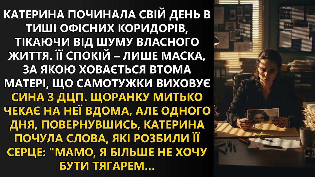 Катерина починала свій день в тиші офісних коридорів, тікаючи від шуму власного життя. Її