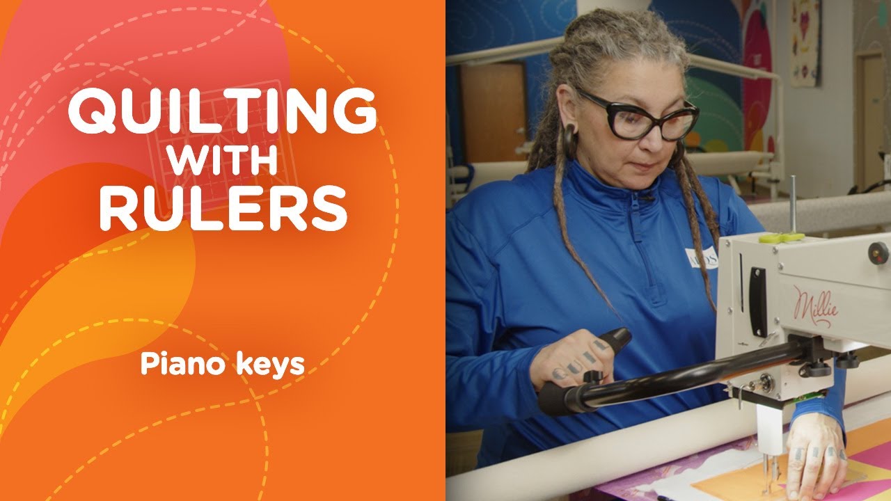 Quilting with rulers: how to quilt the Piano Keys design