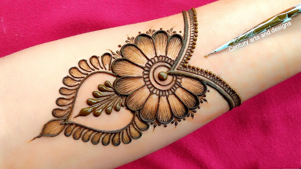 Very beautiful front hand mehndi design | Arabic mehndi | Simple mehndi | Mehandi ka design |Mehndi