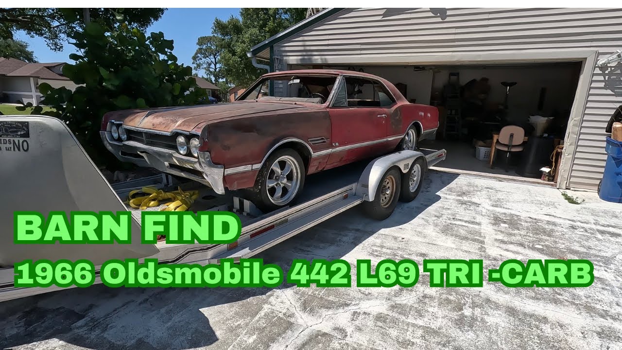 Better than a Barn Find!!!  I just found a 1966 Oldsmobile 442 and I think it's a RARE  L69 Tri-Carb