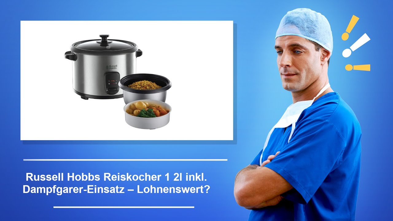 🚑 Russell Hobbs Reiskocher 1 2l inkl  Dampfgarer Einsatz mit Aroma Klappdeckel &ndash;&nbsp;Lohnenswert?
