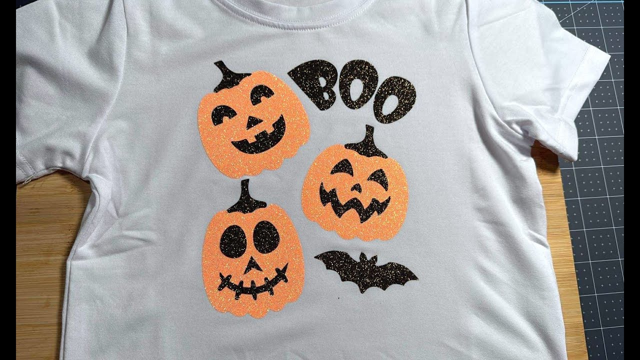 Glitter Iron On Pumpkin Shirt
