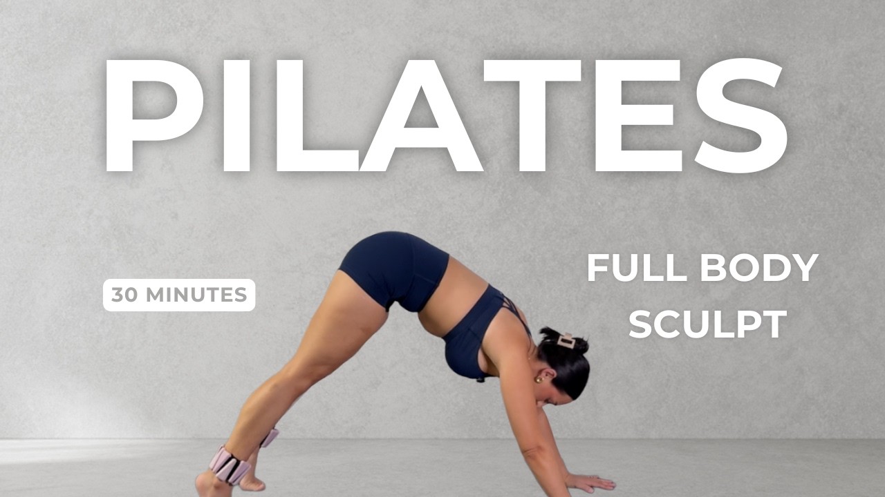 30 MIN FULL BODY PILATES WORKOUT || At-Home Mat Pilates | Moderate