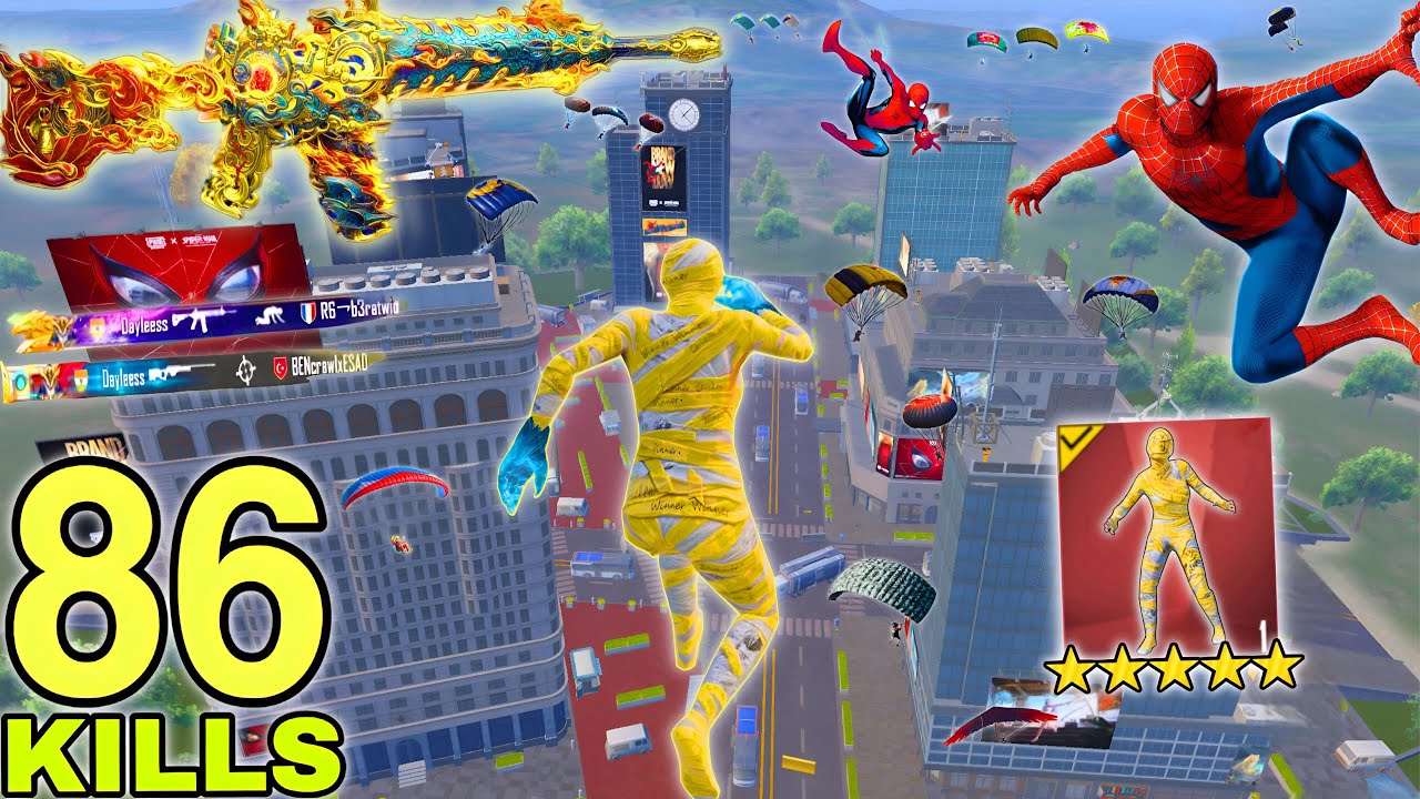 86 KILLS!!😱 IN TWO GAME SPIDERMAN PROMOTION MATCH WORLD RECORD in NEW SEASON🔥 Pubg Mobile