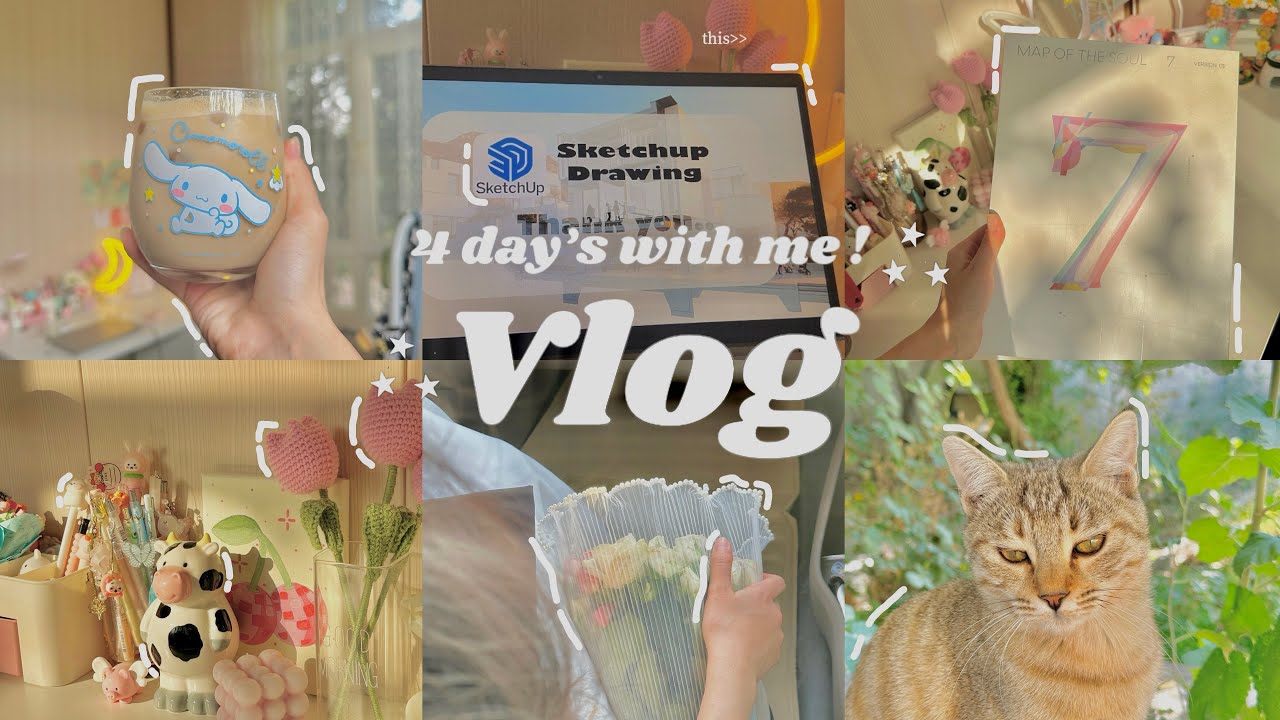🎀VLOG-4 day in my life*٤ ڕۆژ لەگەڵ من ڤڵۆگ🌷🎧, homework,ice coffee,shopping…etc