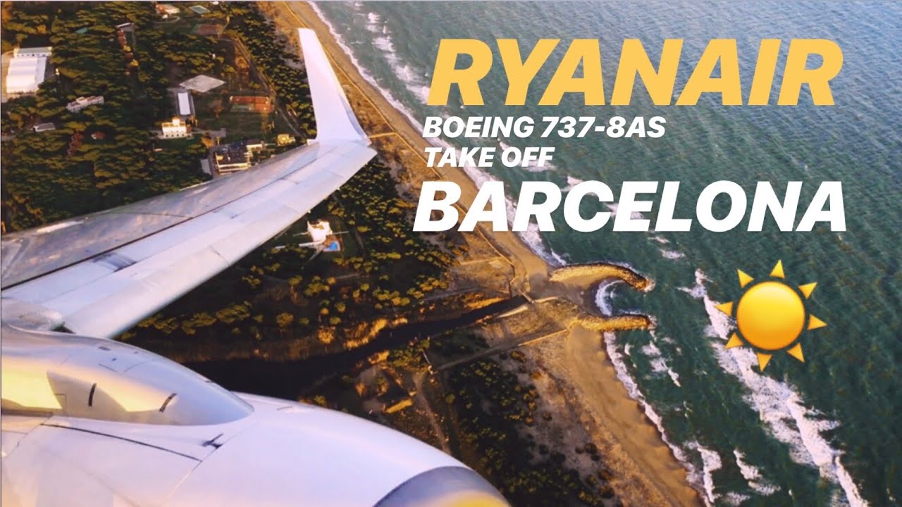 Ryanair Boeing 737-800 - Barcelona - Sunset Take off