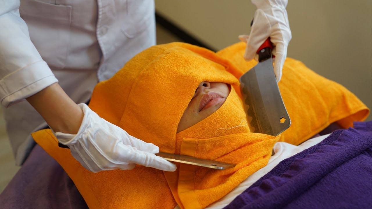Bizarre Knife Massage Treatment