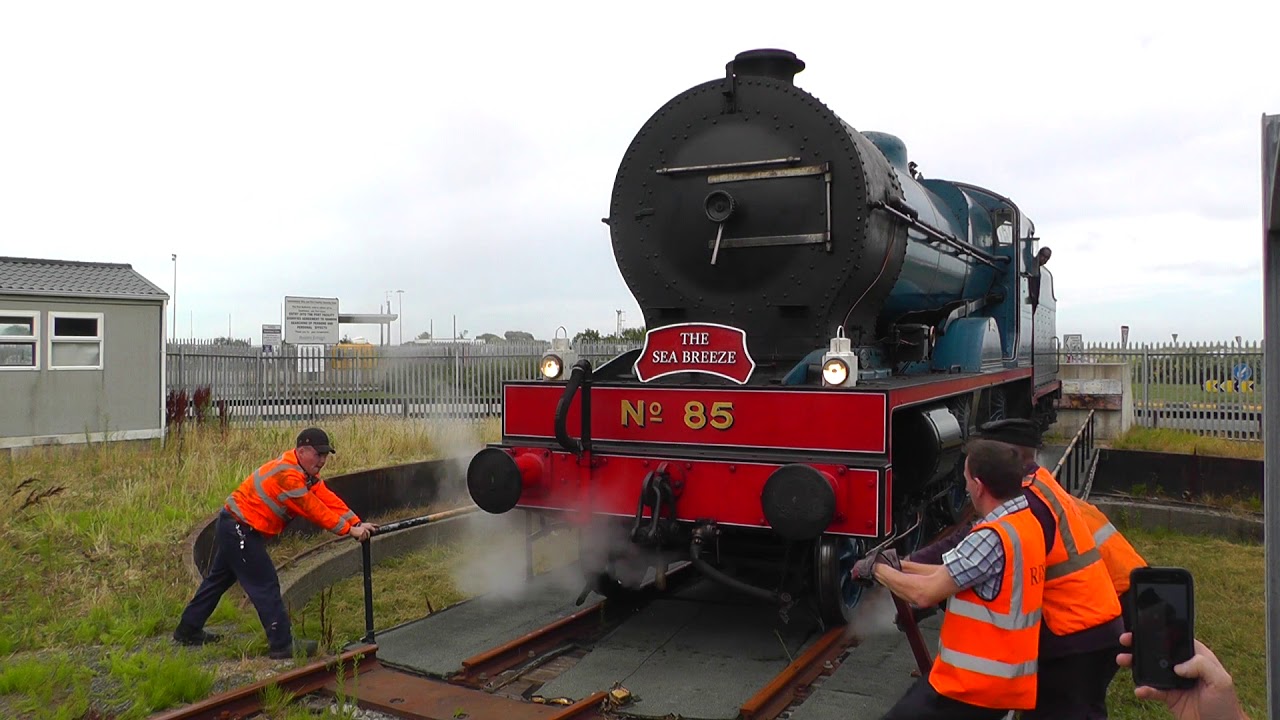 RPSI's 85 'Merlin's'' first ever visit to Rosslare, Including train failure, 06/08/2018