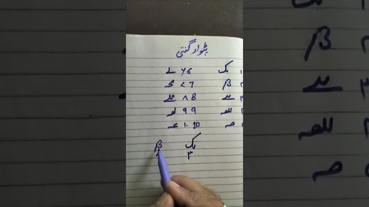 Patwar Numbers or digits used in land measurement and revenue records.