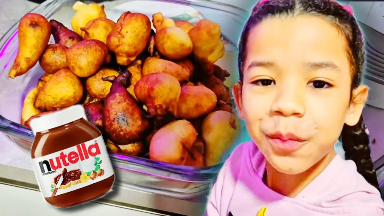  DESCOBRIMOS UMA RECEITA, BOLINHO DE CHUVA COM NUTELLA 