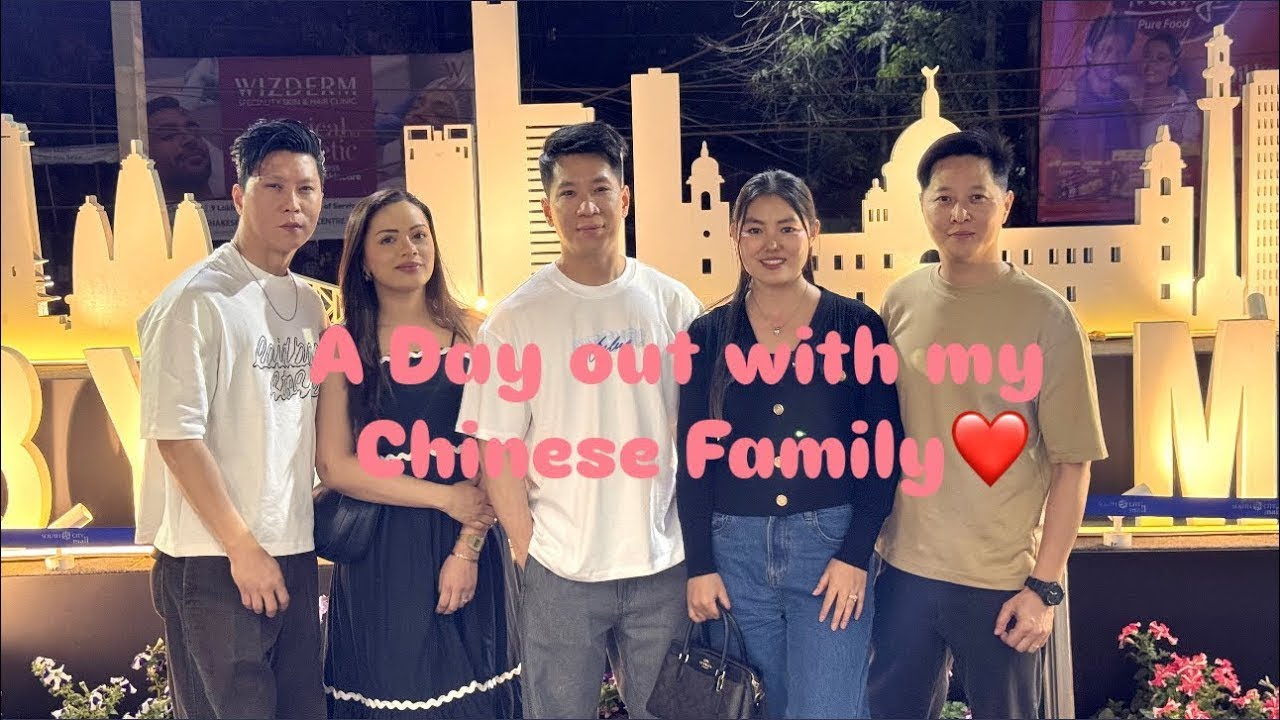Chinese family outing = 100% food & fun , shopping | eating out .