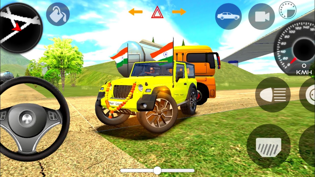 Yellow Beast Mahindra Thar 💛🔥 | Extreme Offroad Driving | Indian Car Simulator Android Gameplay